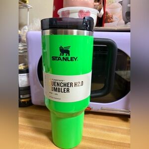 Stanley Vibrant Green Tumbler with Black Handle